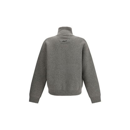 Cardigan by Axel Arigato for men in wool & nylon gray showcases a luxurious silhouette, meticulously detailed with a sophisticated high-collar neckline and for a refined finish.