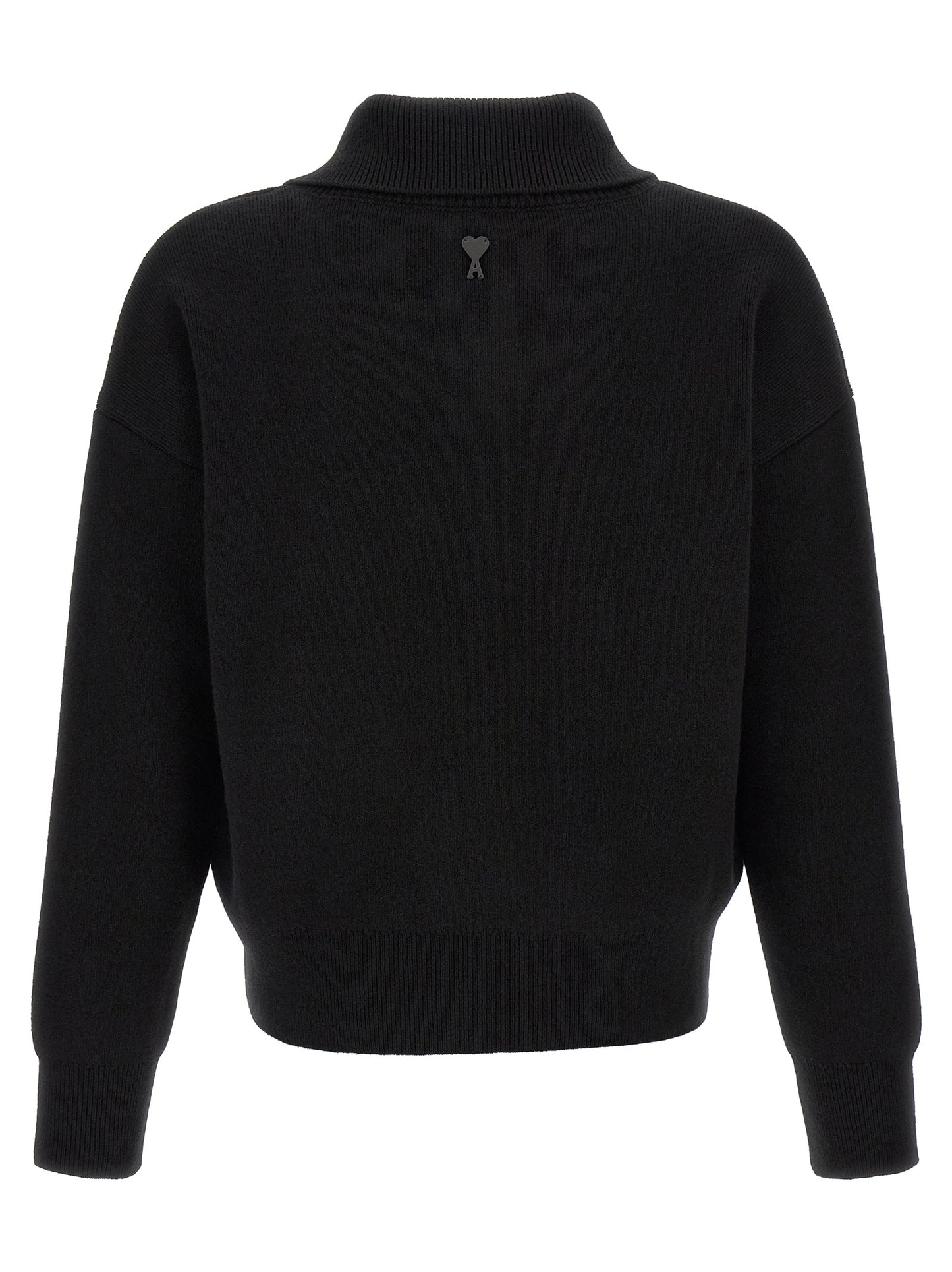 Ami Paris Black Wool Cardigan