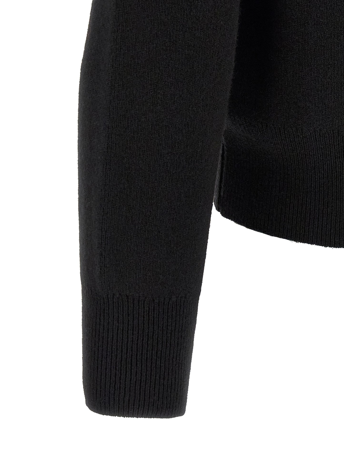 Ami Paris Black Wool Cardigan