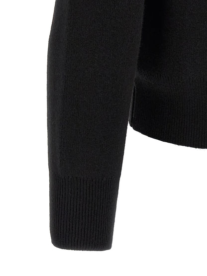 Ami Paris Black Wool Cardigan