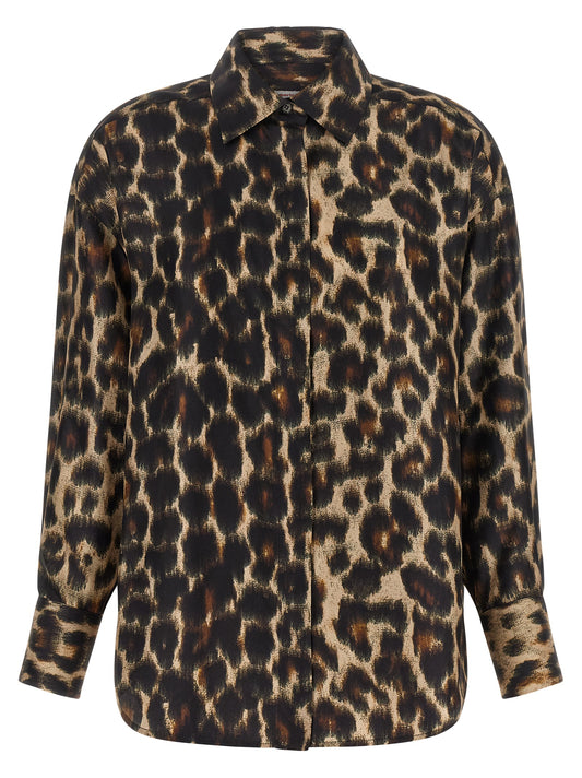 Alberto Biani Brown Silk Blouse