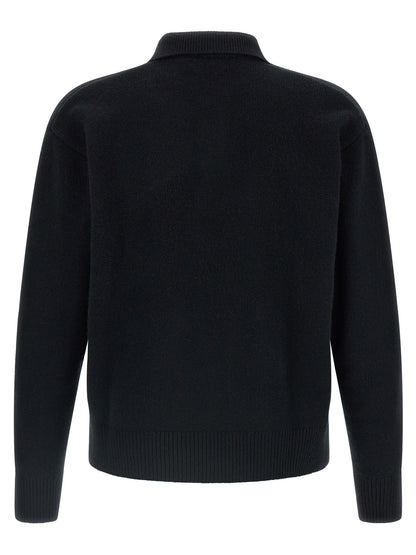 Polo Ralph Lauren Black Wool Polo Shirt