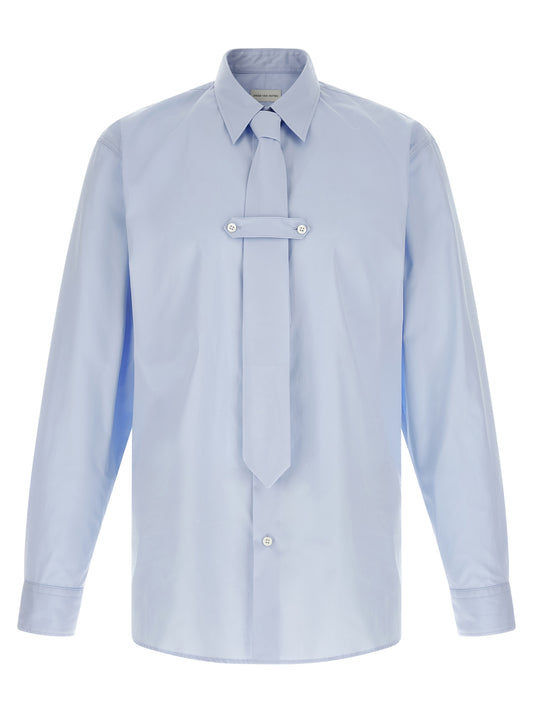 Dries Van Noten Blue Cotton Blouse