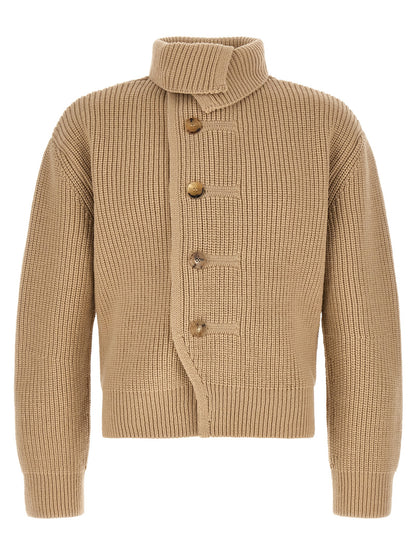 Dries Van Noten Beige Wool Cardigan