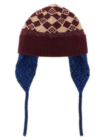 Dries Van Noten Bordeaux Wool Ear Muffs