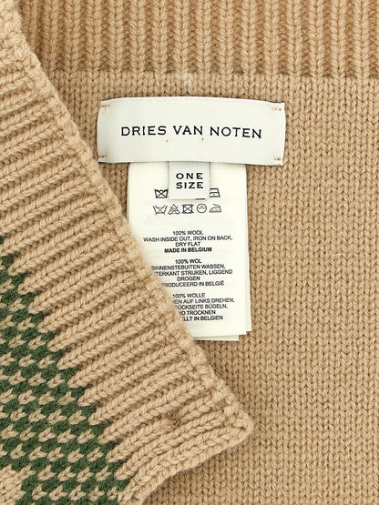 Dries Van Noten Beige Wool Scarf