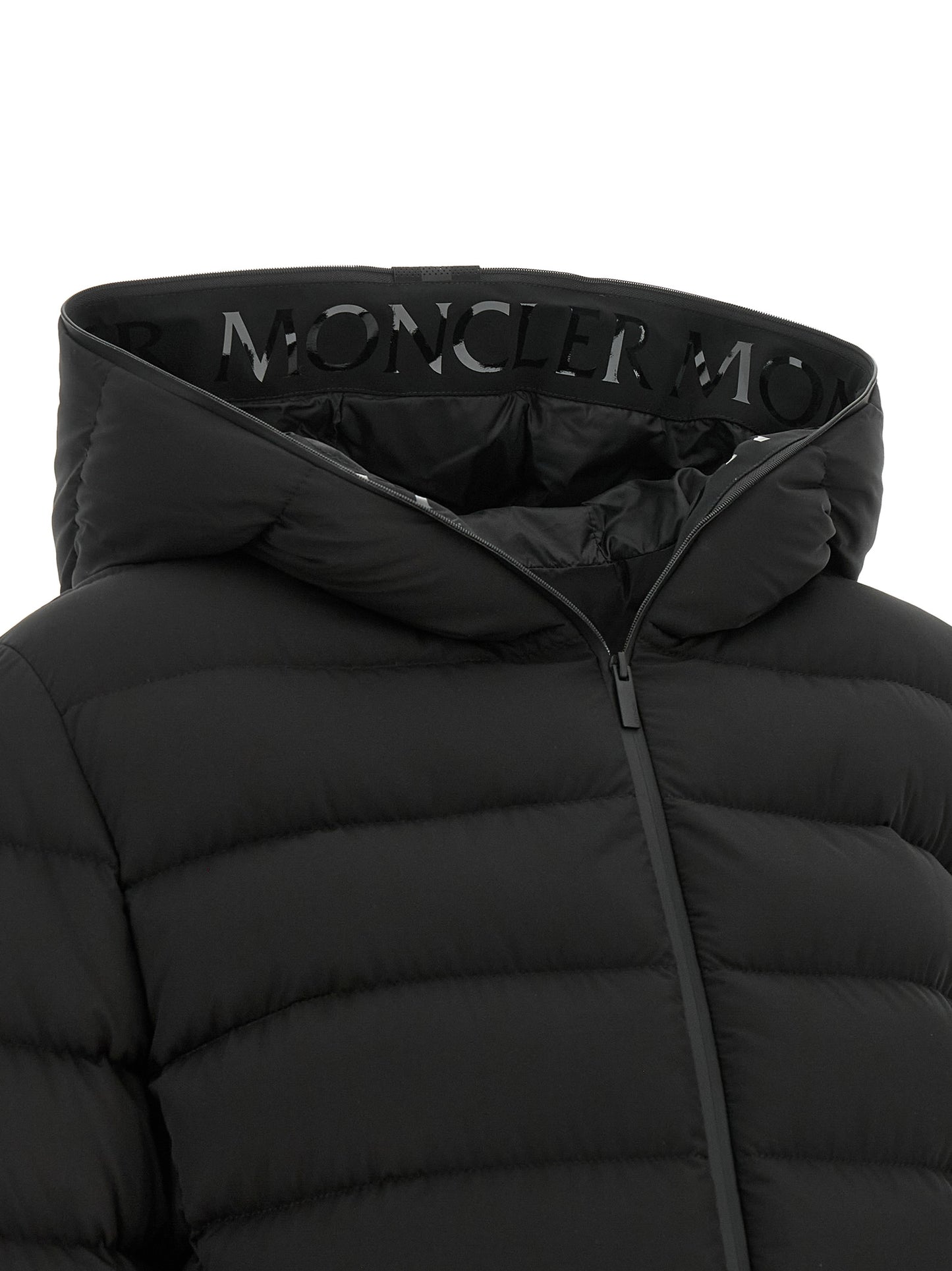 Moncler Black Polyester Full-Length Jacket