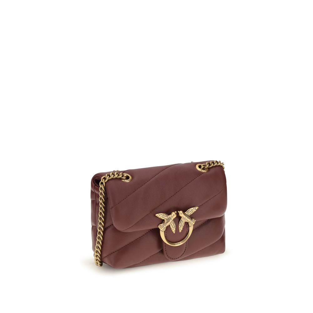 2-in-1 Shoulder & Crossbody Quilted Bag by PINKO for women in bos taurus calf leather bordeaux, gold, signature & monogram features a enviable silhouette, showcasing a secure snap & magnetic, ample , and enviable crossbody-strap & shoulder-strap for a enviable finish.