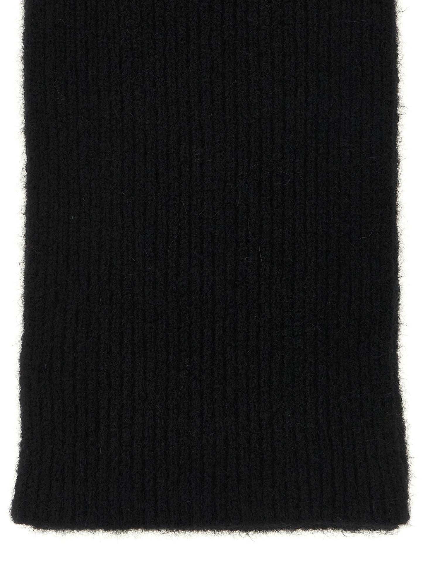 Dries Van Noten Black Wool Foulard