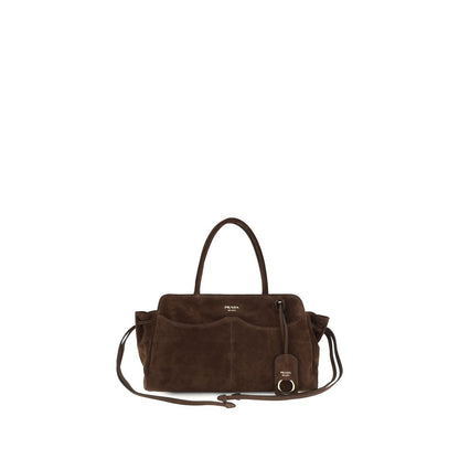 Large Shoulder Bag by Prada for women in nylon suede leather brown features a enviable silhouette, showcasing a secure zipper, ample external-pockets, and enviable shoulder-strap, adjustable-strap, detachable-strap & handle for a enviable finish.