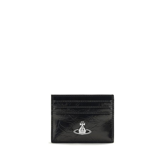 Cardholder Wallet by Vivienne Westwood for women in bos taurus calf leather black showcases a discerning silhouette, artfully capturing the essence of Bos Taurus Calf Leather Cardholder Wallet with its functional card-organization compact-design.