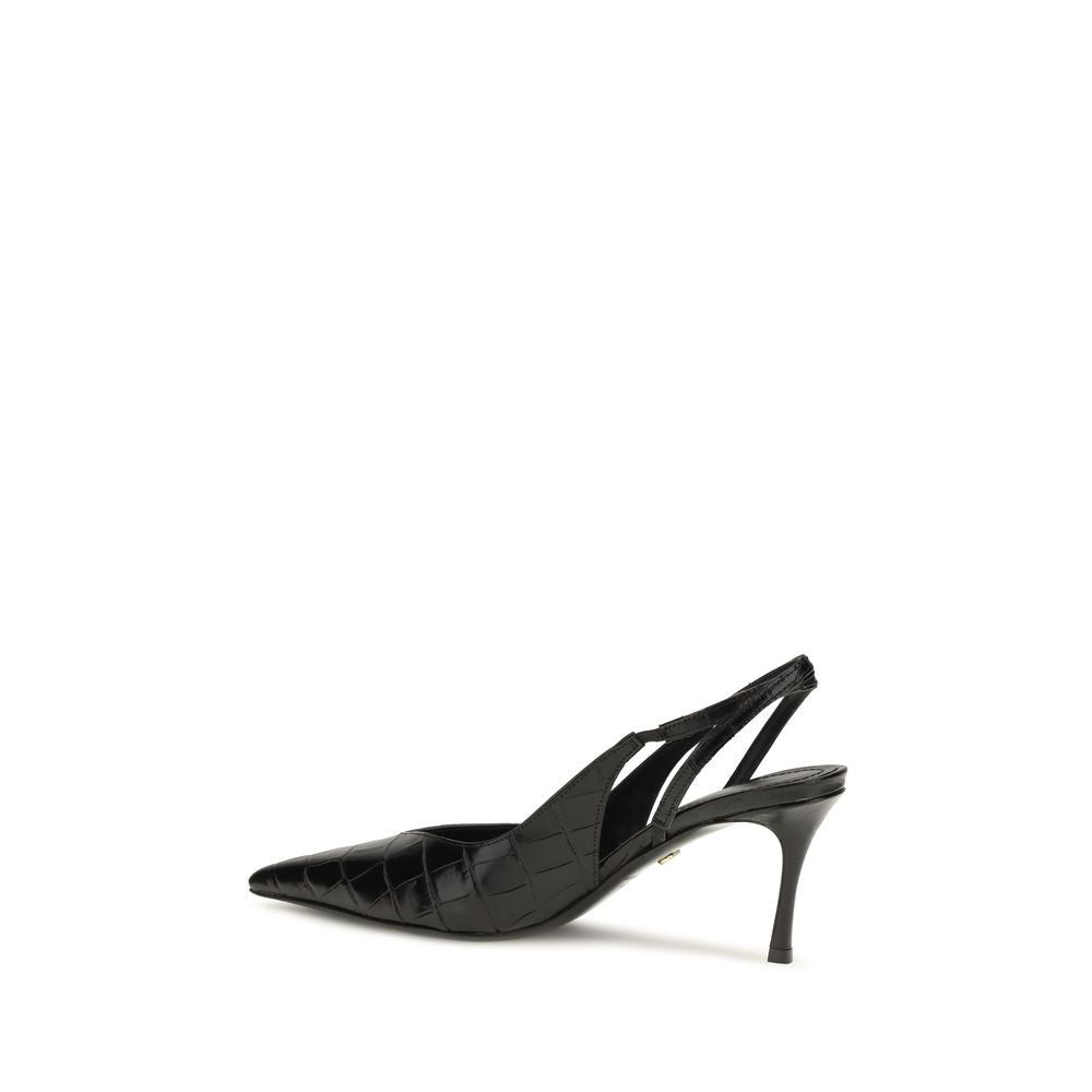 This Stiletto Ankle Strap Slingback Pumps Heels by Ferragamo for women in bos taurus crocodile calf leather black presents a effortlessly chic silhouette from the Women's Bos Taurus Crocodile Calf Leather Stiletto Ankle Strap Slingback Pumps Heels collection, featuring a effortlessly chic stiletto and effortlessly chic pointed toe style.
