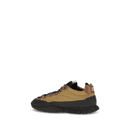 Athletic Sneakers by Miu Miu for women in polyamide beige features an timeless silhouette from the Women's Athletic Polyamide Sneakers collection, showcasing a timeless athletic style for a timeless look.