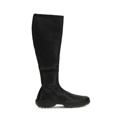 Ankle Boots by Miu Miu for women in nappa leather & rubber black features an dynamic silhouette, showcasing the dynamic Women's Nappa Leather & Rubber Ankle Boots design with its distinctive and elegant .