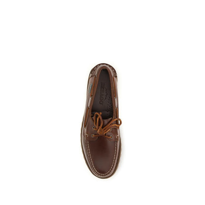 Boat Loafer Slip-On Shoes by Sebago for men in bos taurus calf suede leather brown & honey features an dynamic silhouette from the Men's Bos Taurus Calf Suede Leather Boat Loafer Slip-On Shoes collection, defined by a dynamic and for a dynamic look.