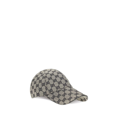Baseball Cap by Gucci for women in polyamide polyester leather & cotton canvas gray features an artisanal silhouette, showcasing the artisanal Gg Polyamide Polyester Leather & Cotton Canvas Baseball Cap design with a refined, artisanal finish.