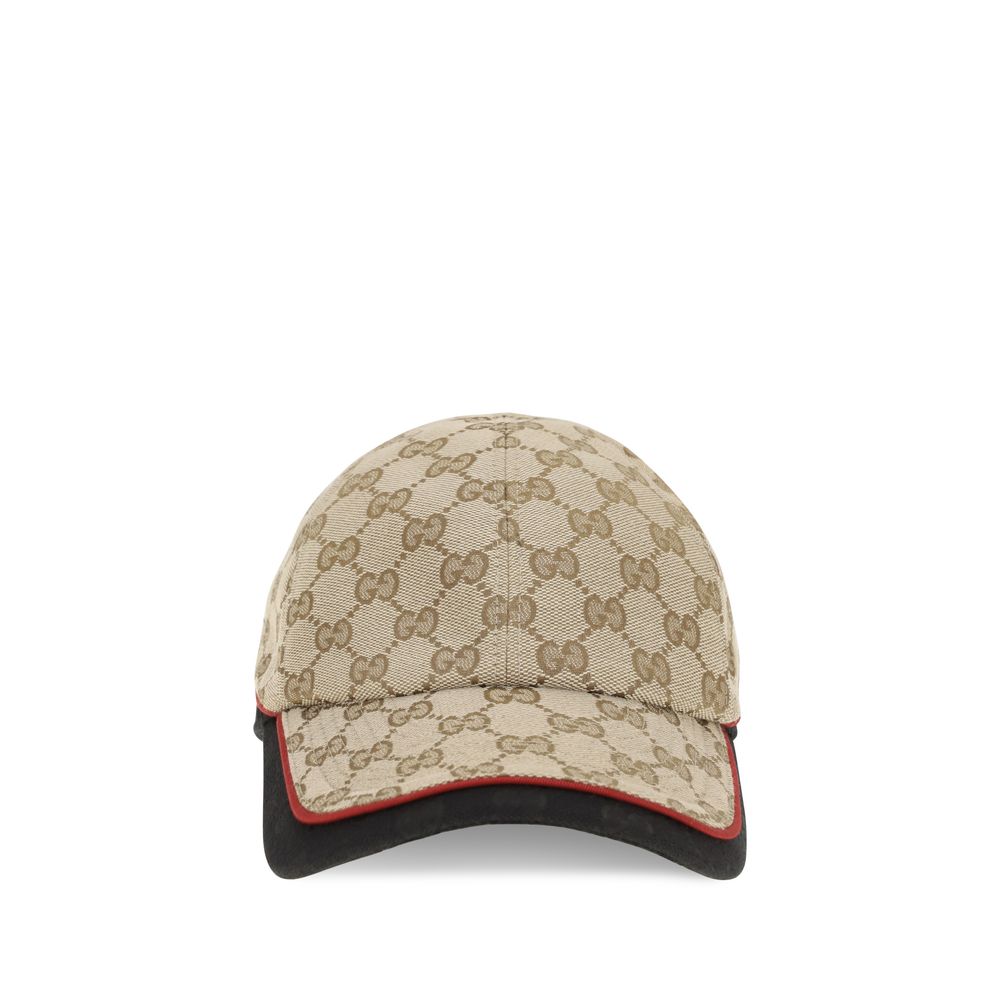 Baseball Cap by Gucci for men in polyamide polyester & cotton beige features a distinguished silhouette, showcasing the distinguished design of the Gg Polyamide Polyester & Cotton Baseball Cap for a sophisticated, elevated look.