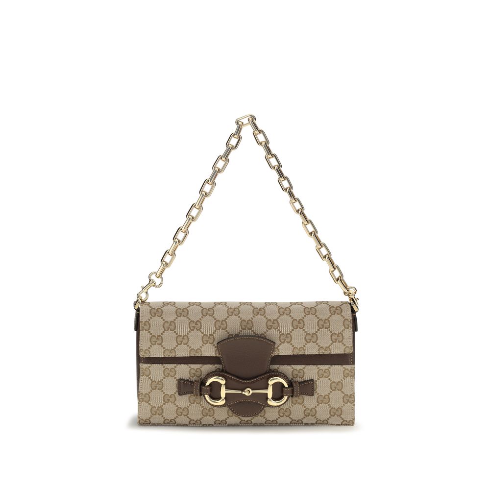 Compact Crossbody Flap Clutch Shoulder Bag by Gucci for women in leather & canvas beige, brown & gold features a effortless chic silhouette with a secure flap & zipper, ample , and versatile crossbody-strap, shoulder-strap, adjustable-strap & detachable-strap for a effortless chic finish.