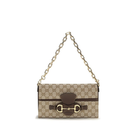 Compact Crossbody Flap Clutch Shoulder Bag by Gucci for women in leather & canvas beige, brown & gold features a effortless chic silhouette with a secure flap & zipper, ample , and versatile crossbody-strap, shoulder-strap, adjustable-strap & detachable-strap for a effortless chic finish.