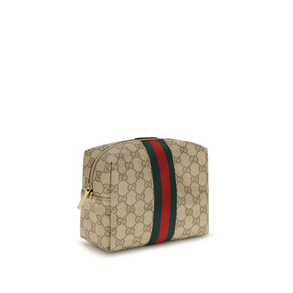 Mini Quilted Travel Camera Crossbody Shoulder Bag by Gucci for women in leather & canvas beige, gold, signature & striped features a effortless sophistication silhouette, secured by a zipper with ample and versatile crossbody-strap & shoulder-strap for a effortless sophistication finish.