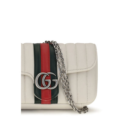 Small Shoulder Bag by Gucci for women in nappa leather green, palladium, red, white & striped features a enviable silhouette, showcasing a secure , ample , and enviable shoulder-strap & detachable-strap for a enviable finish.