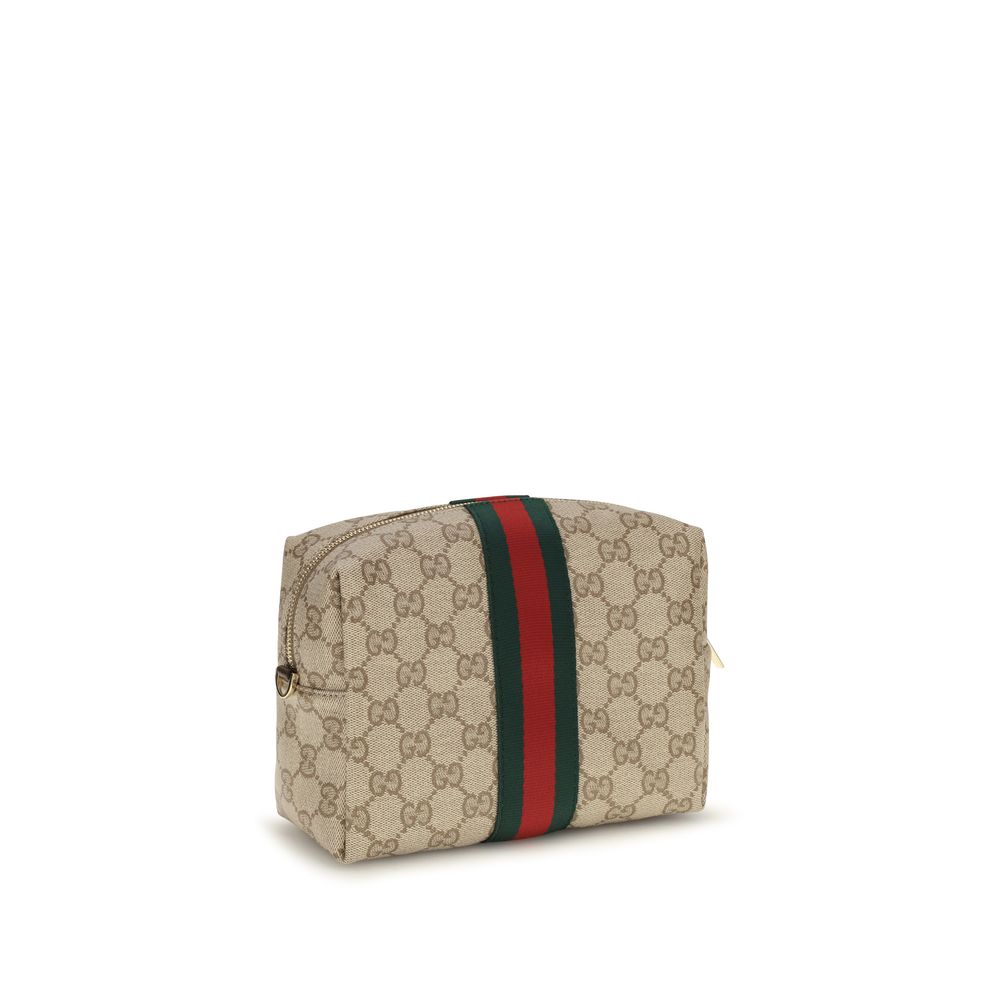 Mini Quilted Travel Camera Crossbody Shoulder Bag by Gucci for women in leather & canvas beige, gold, signature & striped features a effortless chic silhouette with a secure zipper, ample , and versatile crossbody-strap & shoulder-strap for a effortless chic finish.