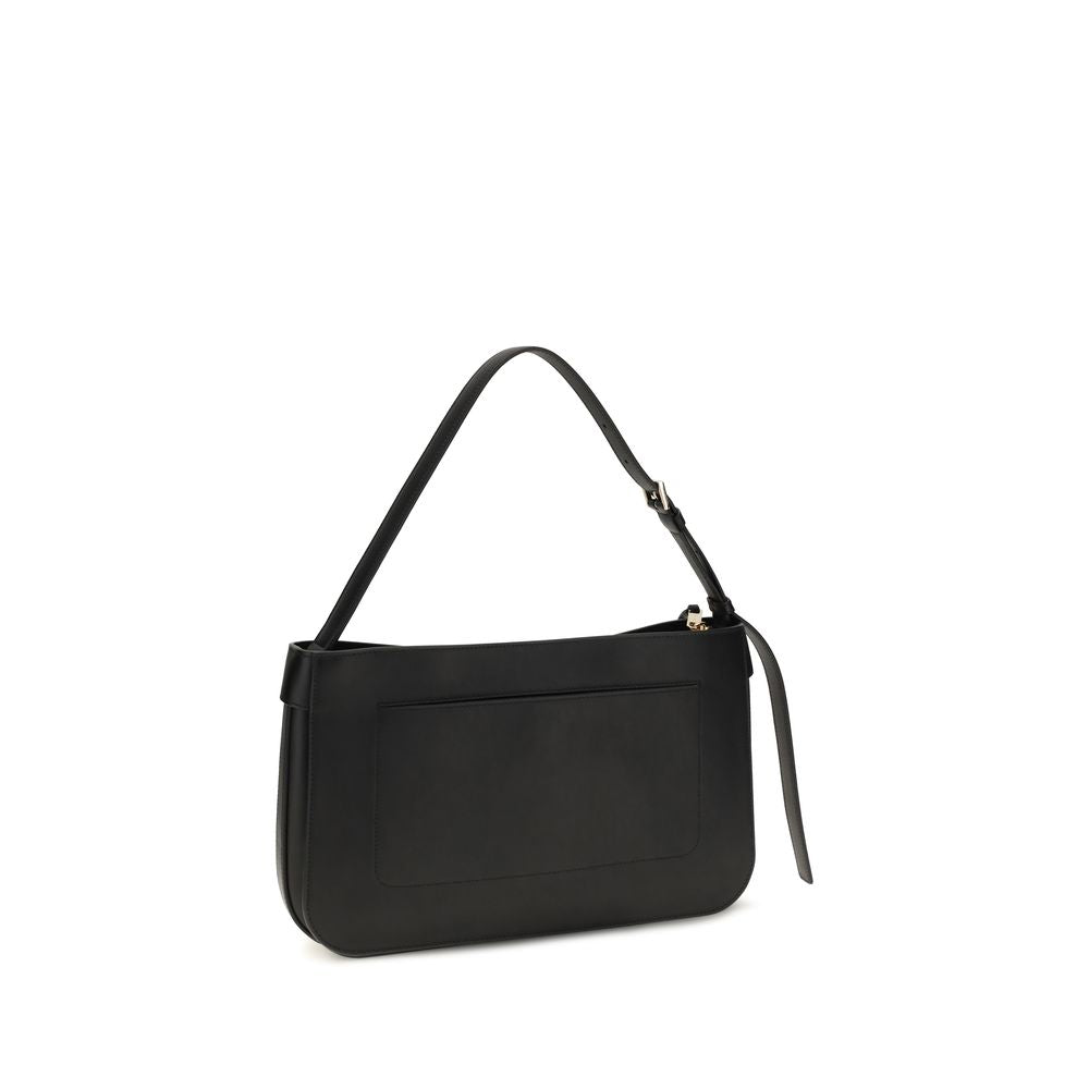 Small Shoulder Clutch Bag by Ferragamo for women in bos taurus calf leather black features a effortless chic silhouette with a secure buckle, ample external-pockets, and versatile shoulder-strap for a effortless chic finish.