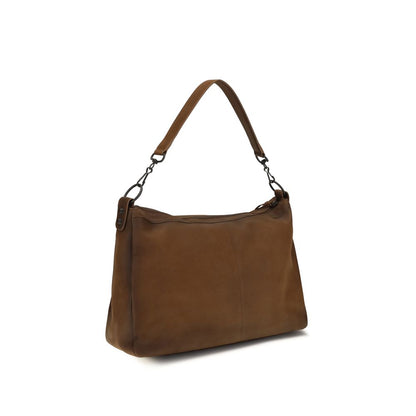 Medium 2-in-1 Shoulder & Crossbody Bag by Balenciaga for men in lambskin leather & cotton canvas brown features a effortless chic silhouette with a secure zipper, ample , and versatile crossbody-strap, shoulder-strap & adjustable-strap for a effortless chic finish.
