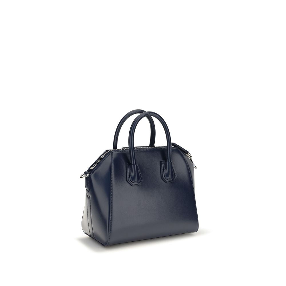 Mini Crossbody Handbag by Givenchy for women in bos taurus calf leather blue, silver & signature features a exquisite silhouette, showcasing a secure zipper and exquisite with versatile crossbody-strap, adjustable-strap & handle for a exquisite finish.