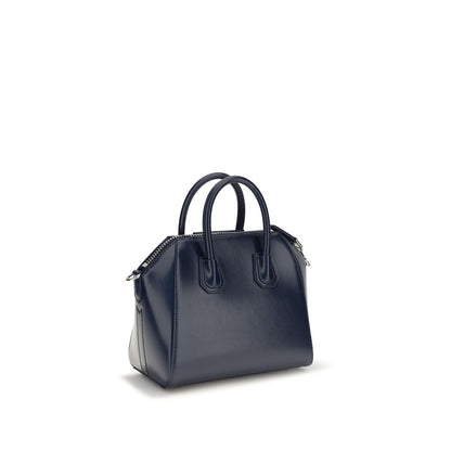 Mini Crossbody Handbag by Givenchy for women in bos taurus calf leather blue, silver & signature features a exquisite silhouette, showcasing a secure zipper and exquisite with versatile crossbody-strap, adjustable-strap & handle for a exquisite finish.