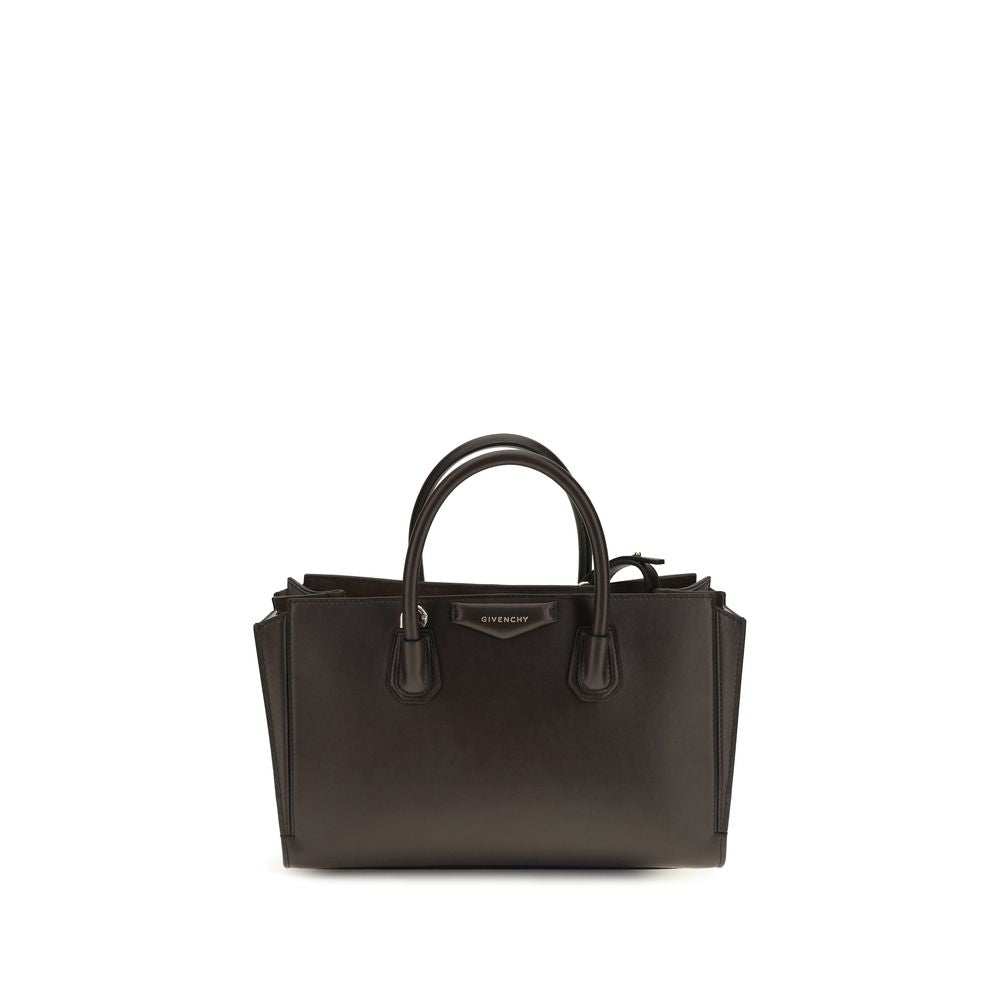 Small 2-in-1 Shoulder & Crossbody Bag by Givenchy for women in bos taurus grained & suede calfskin leather brown, gold & signature features a effortless sophistication silhouette, secured by a magnetic with ample and versatile crossbody-strap, shoulder-strap, detachable-strap & handle for a effortless sophistication finish.