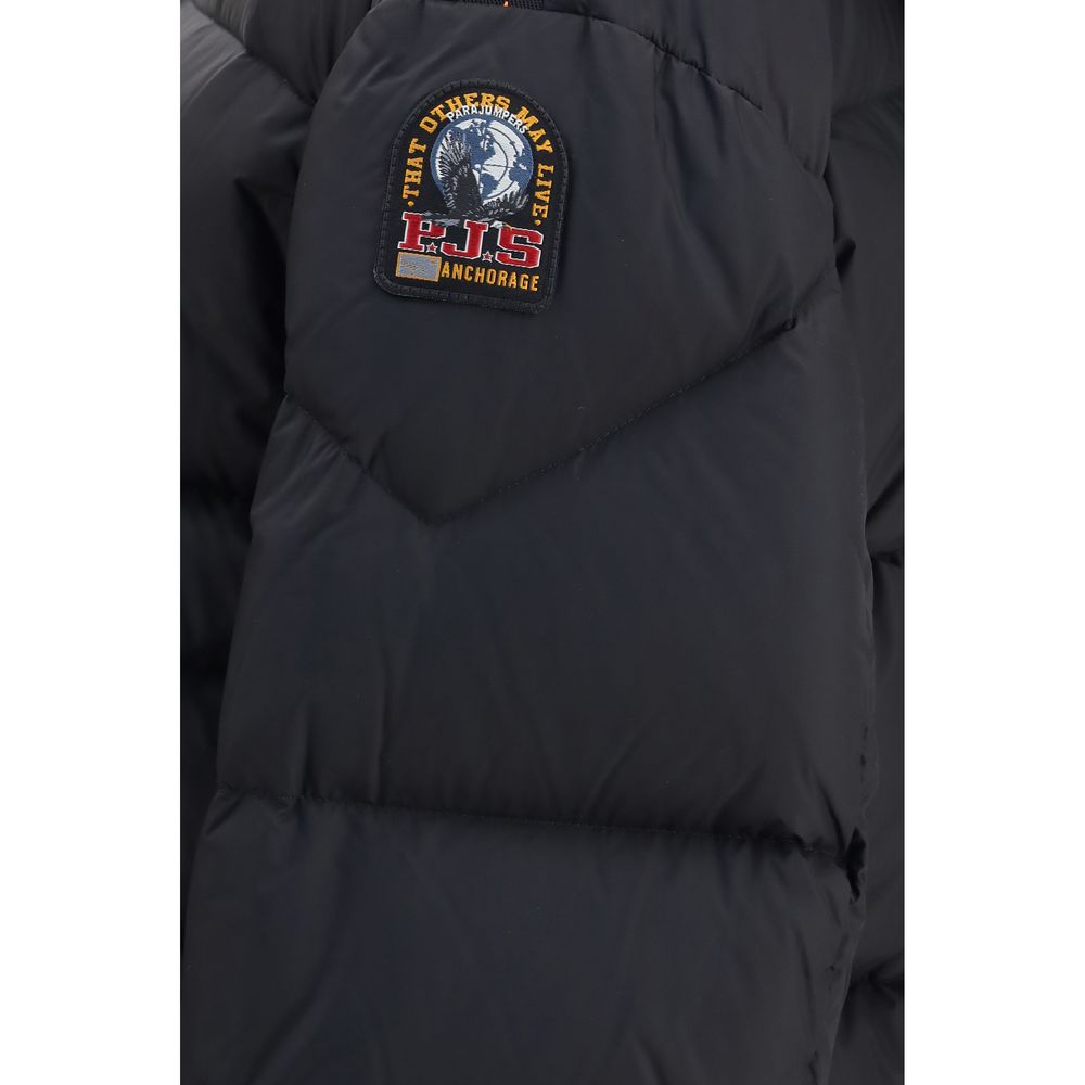 Hooded Overcoat by Parajumpers for women in polyamide duck & goose down black features a contemporary silhouette showcasing a contemporary and refined pockets, hooded & insulated for a sophisticated finish.