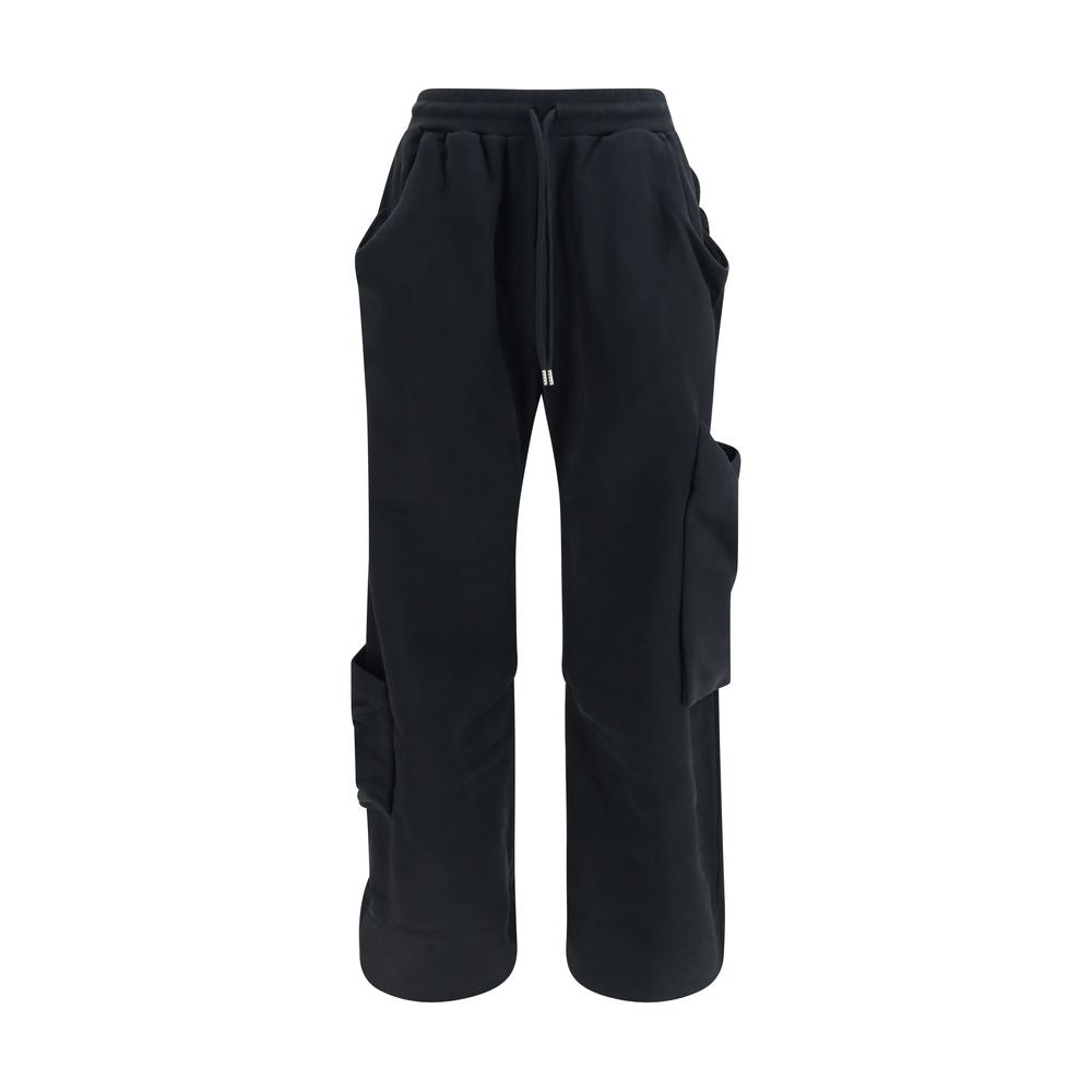 Sweatpants by Vivienne Westwood for men in cotton black & signature features an streamlined design with , highlighting a streamlined athletic, relaxed-fit, regular-fit & wide and long cut with a comfortable .