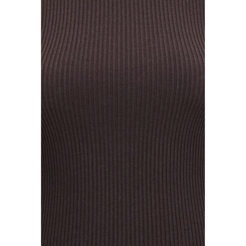 Sweater by Wolford for women in wool brown showcases a sumptuous silhouette, artfully finished with a sumptuous and for a sophisticated, sumptuous look.