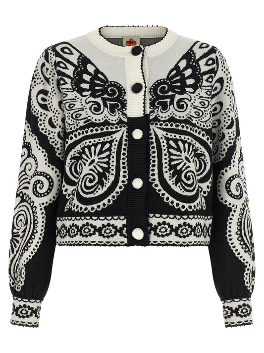 FARM RIO Bicolor Polyester Cardigan