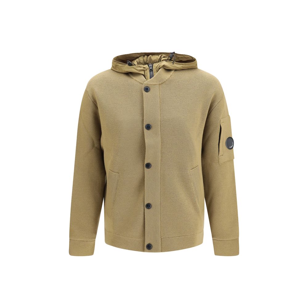 Hooded Windbreaker Jacket by C.P. Company for men in merino wool nylon & polyamide beige features an magnificent silhouette, showcasing the sophisticated hooded neckline and functional pockets, hooded & windproof for a premium, magnificent look.