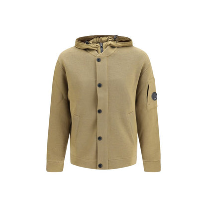 Hooded Windbreaker Jacket by C.P. Company for men in merino wool nylon & polyamide beige features an magnificent silhouette, showcasing the sophisticated hooded neckline and functional pockets, hooded & windproof for a premium, magnificent look.