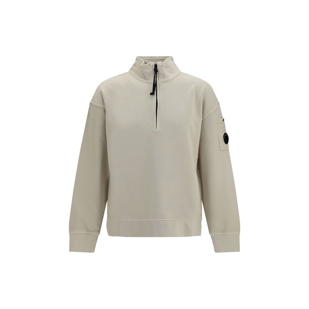 Sweatshirt by C.P. Company for men in cotton beige features an provocated silhouette, detailed with a provocated and a refined for a sophisticated aesthetic.
