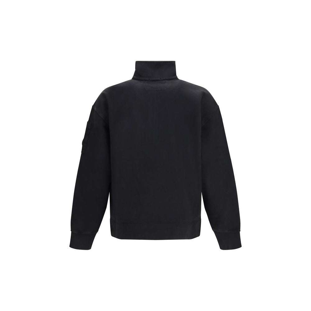 Sweatshirt by C.P. Company for men in cotton black features an exquisite silhouette, showcasing and details for a exquisite look.