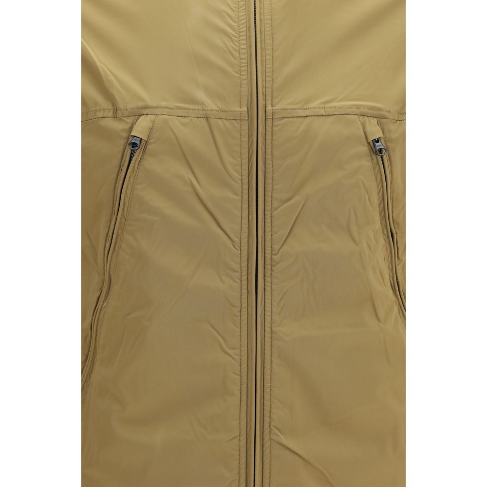 Hooded Windbreaker Jacket by C.P. Company for men in merino wool nylon & polyamide beige features an enduring silhouette, showcasing technical pockets, hooded & windproof and a sophisticated for a truly enduring aesthetic.
