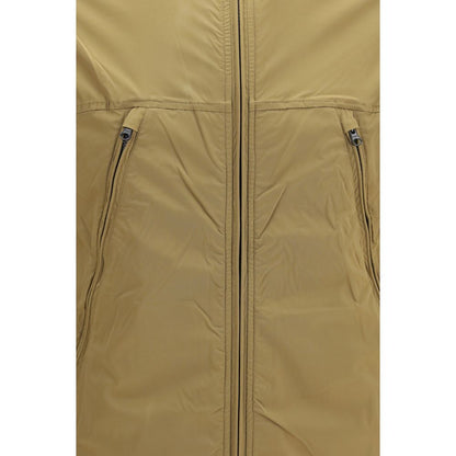 Hooded Windbreaker Jacket by C.P. Company for men in merino wool nylon & polyamide beige features an enduring silhouette, showcasing technical pockets, hooded & windproof and a sophisticated for a truly enduring aesthetic.