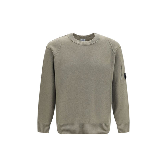 Sweatshirt by C.P. Company for men in polyamide & merino wool bicolour presents a smart casual silhouette, featuring a smart casual crew neckline and for a sophisticated look.