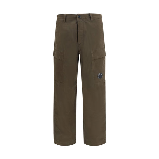 Cargo Pants by C.P. Company for men in cotton satin bicolour features a sartorial silhouette, showcasing a sophisticated regular-fit with a refined long and elegant .