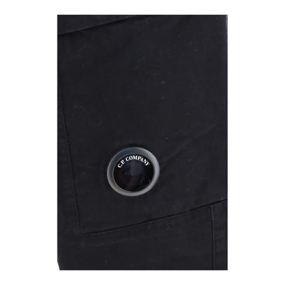 Cargo Pants by C.P. Company for men in cotton satin black presents a on trend silhouette, artfully finished with a on trend regular-fit, long, and for a sophisticated look.