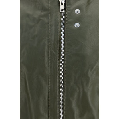 This Bomber Jacket by Sunflower for men in bos taurus cowhide leather bicolour, orange & silver exhibits a edgy silhouette, meticulously detailed with functional pockets and a edgy for a edgy finish.
