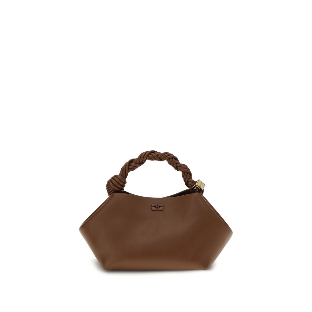 Small Shoulder Bag by Ganni for women in polyester polyurethane leather brown presents a versatile silhouette, showcasing a secure magnetic and versatile built-in-compartments with versatile shoulder-strap & adjustable-strap for a sophisticated look.