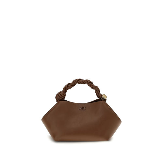 Small Shoulder Bag by Ganni for women in polyester polyurethane leather brown presents a versatile silhouette, showcasing a secure magnetic and versatile built-in-compartments with versatile shoulder-strap & adjustable-strap for a sophisticated look.