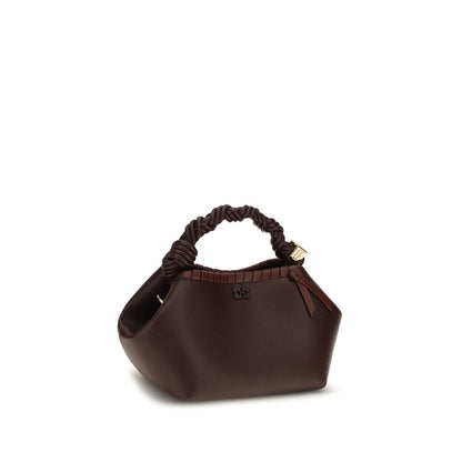 Small Shoulder Flap Bag by Ganni for women in polyester polyurethane leather brown features a enviable silhouette, showcasing a secure flap, ample , and enviable shoulder-strap & handle for a enviable finish.