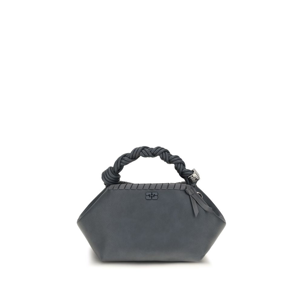 Small Shoulder Flap Bag by Ganni for women in polyester polyurethane & polyethylene blue presents a versatile silhouette, showcasing a secure flap and versatile with versatile shoulder-strap & handle for a sophisticated look.