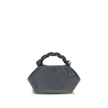 Small Shoulder Flap Bag by Ganni for women in polyester polyurethane & polyethylene blue presents a versatile silhouette, showcasing a secure flap and versatile with versatile shoulder-strap & handle for a sophisticated look.